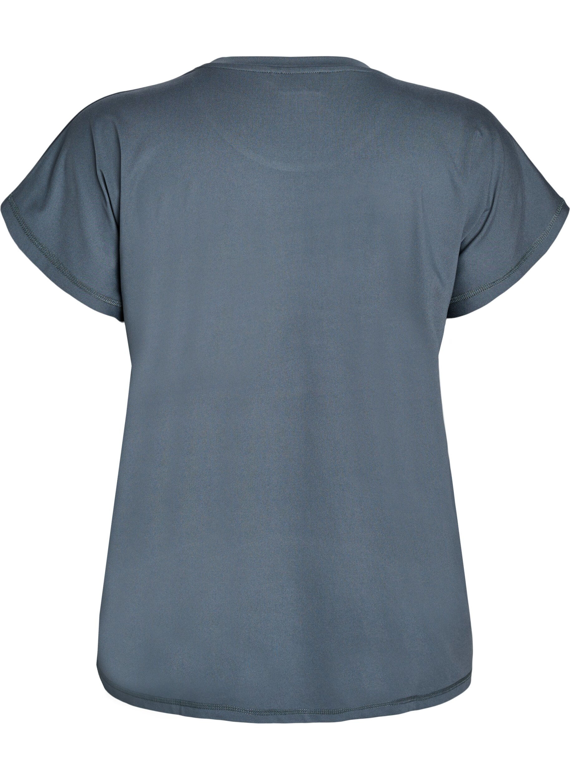 Zizzi Ensfarvet tr&aelig;nings t-shirt, Gr&oslash;n, Packshot image number 1