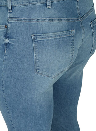 Ekstra slim Sanna jeans med slid detaljer, Light blue denim, Packshot image number 3