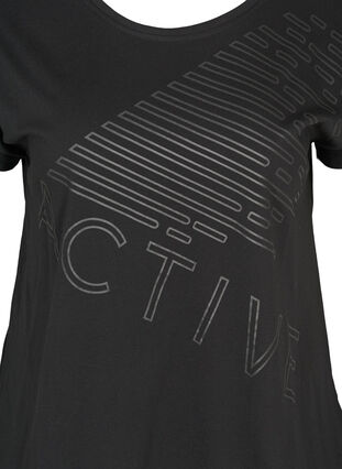 T-shirt med print, Black, Packshot image number 2