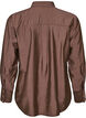 Skjorte i viskose med gyldne knapper, Brun, Packshot image number 1