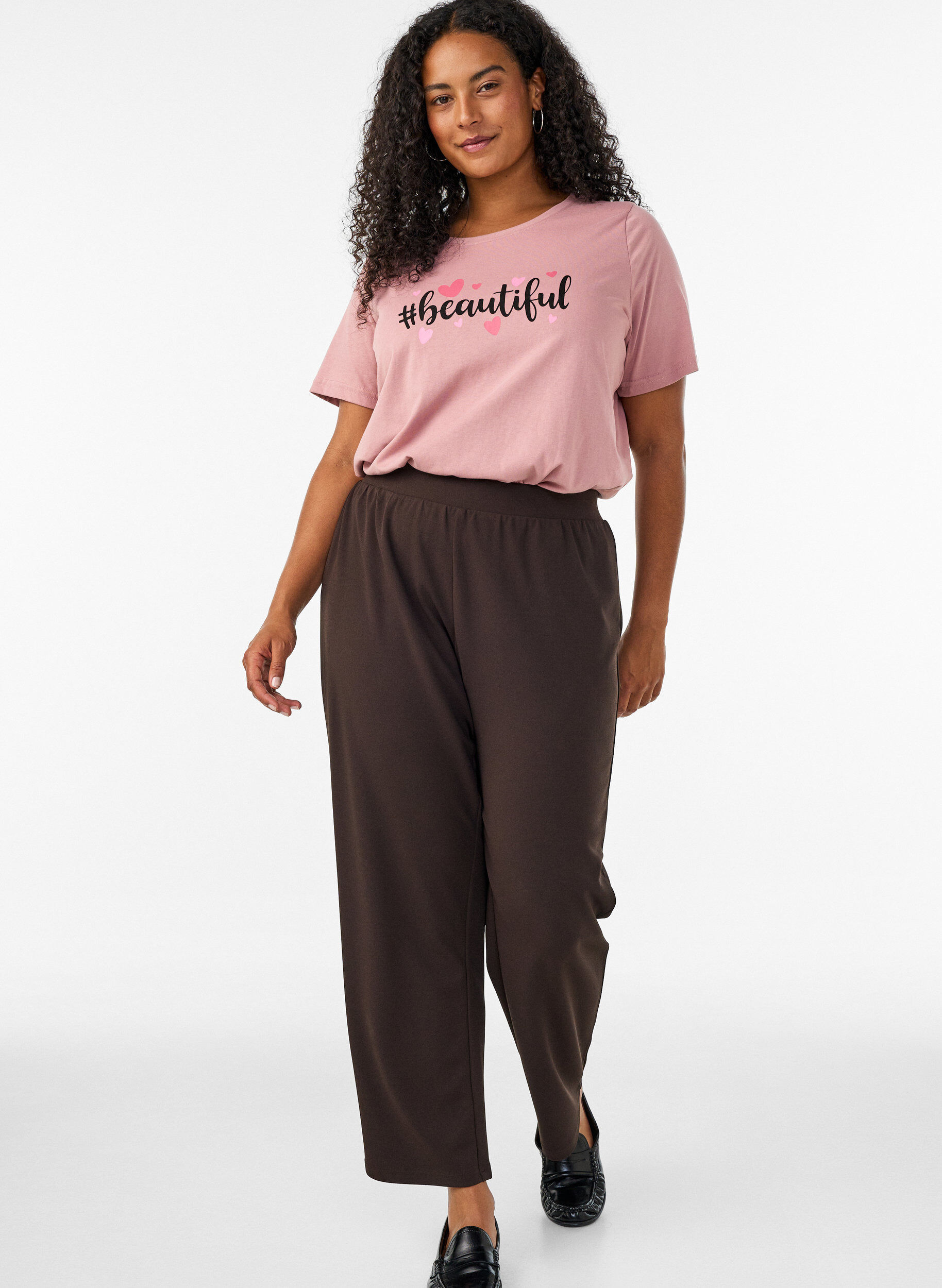 ZizziT-shirt med motiv, Lyser&oslash;d, Model image number 1