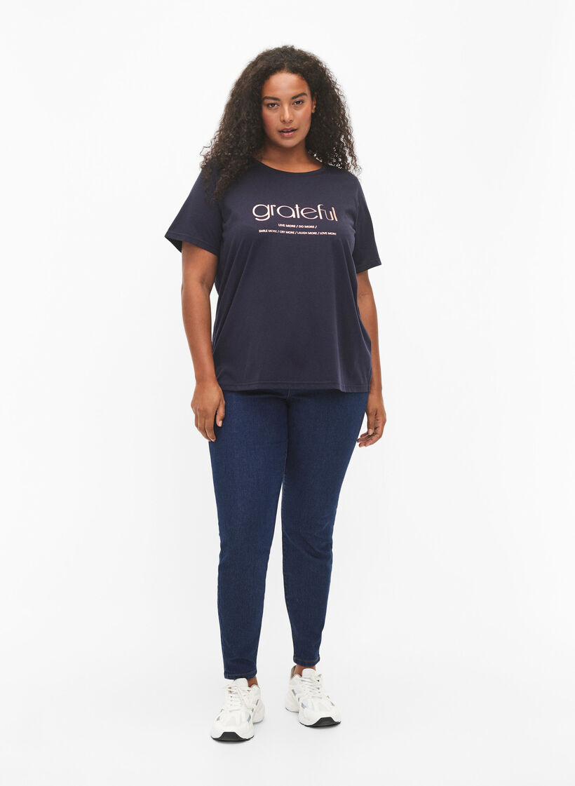 FLASH - T-shirt med motiv, Navy Bl Rose Gold, Model image number 2