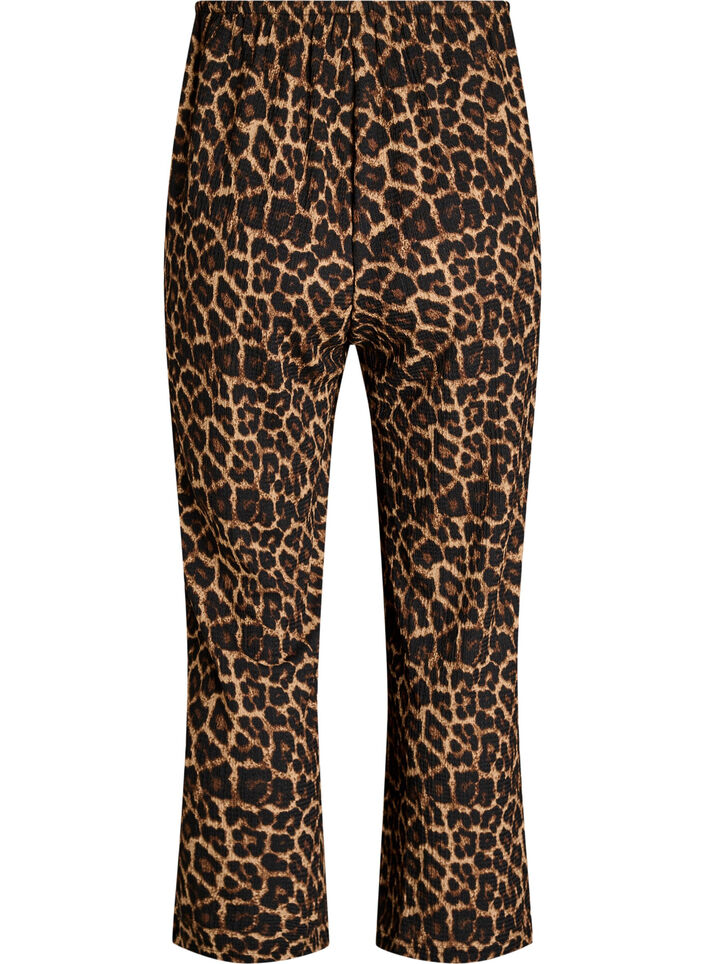 Bukser i let strukturkvalitet med brede ben, Sort, Packshot image number 1