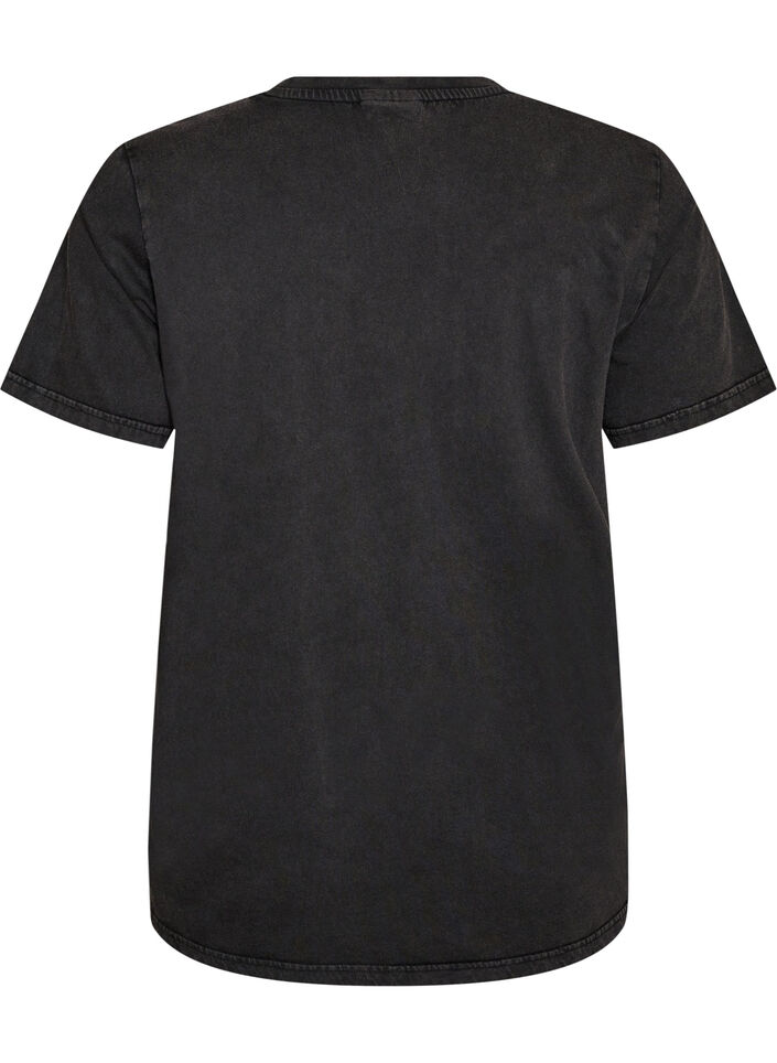 T-shirt i &oslash;kologisk bomuld med grafisk udtryk, Gr&aring;, Packshot image number 1