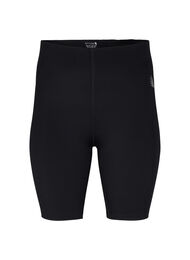 Tætsiddende træningsshorts med lomme, Black