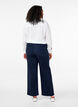 H&oslash;jtaljede jeans med vide ben, Bl&aring;, Model image number 1
