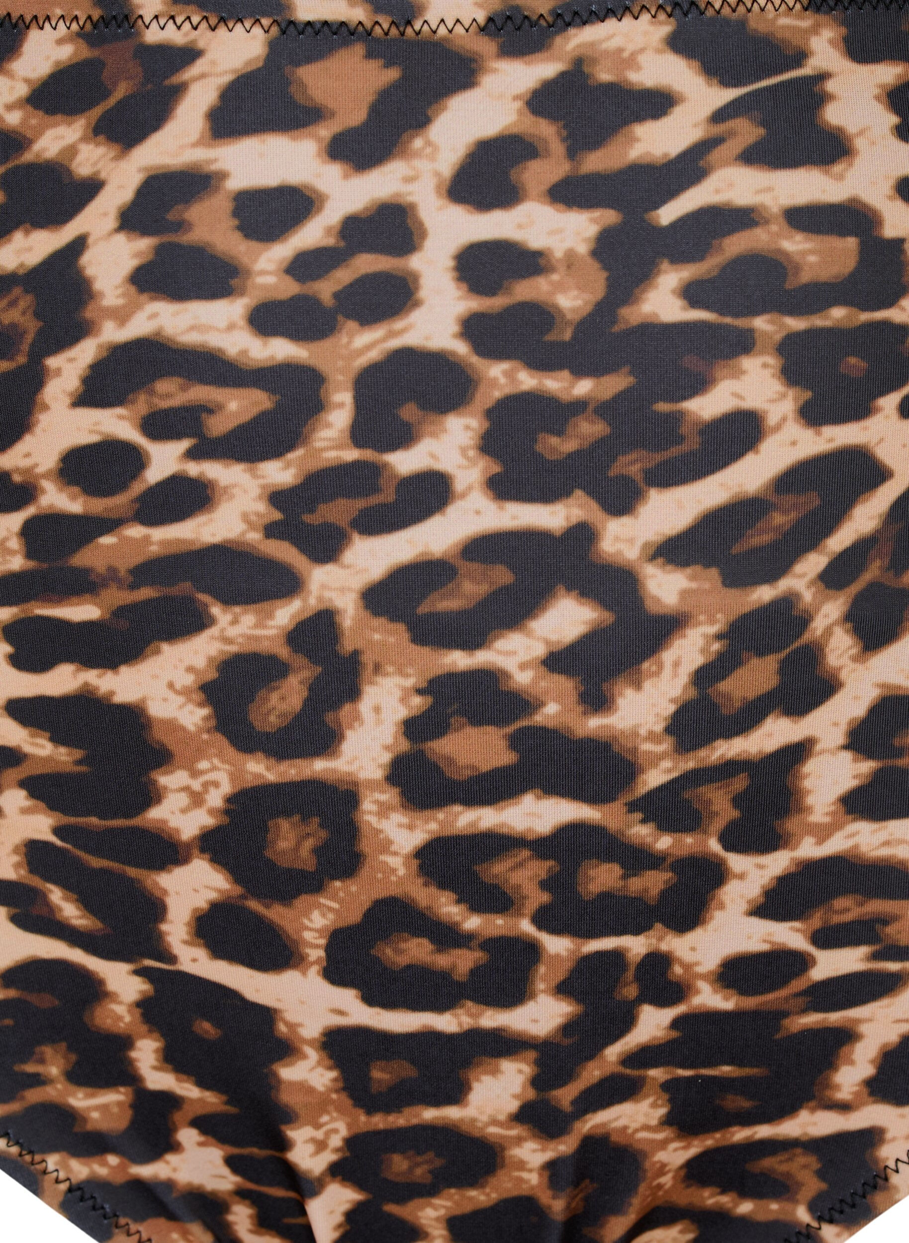 Zizzi H&oslash;jtaljet bikinitrusse med leoprint, Leopard Print, Packshot image number 2