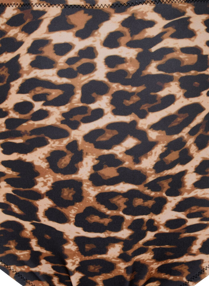 Højtaljet bikinitrusse med leoprint, Leopard Print, Packshot image number 2