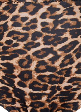 Højtaljet bikinitrusse med leoprint, Leopard Print, Packshot image number 2