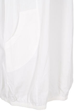 Kortærmet kjole i bomuld, Bright White, Packshot image number 3