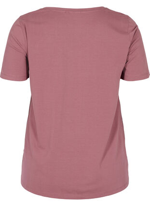 Basis t-shirt med v-hals, Rose Taupe, Packshot image number 1