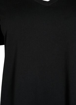 2-pak t-shirt med v-udskæring, Bright White / Black, Packshot image number 3