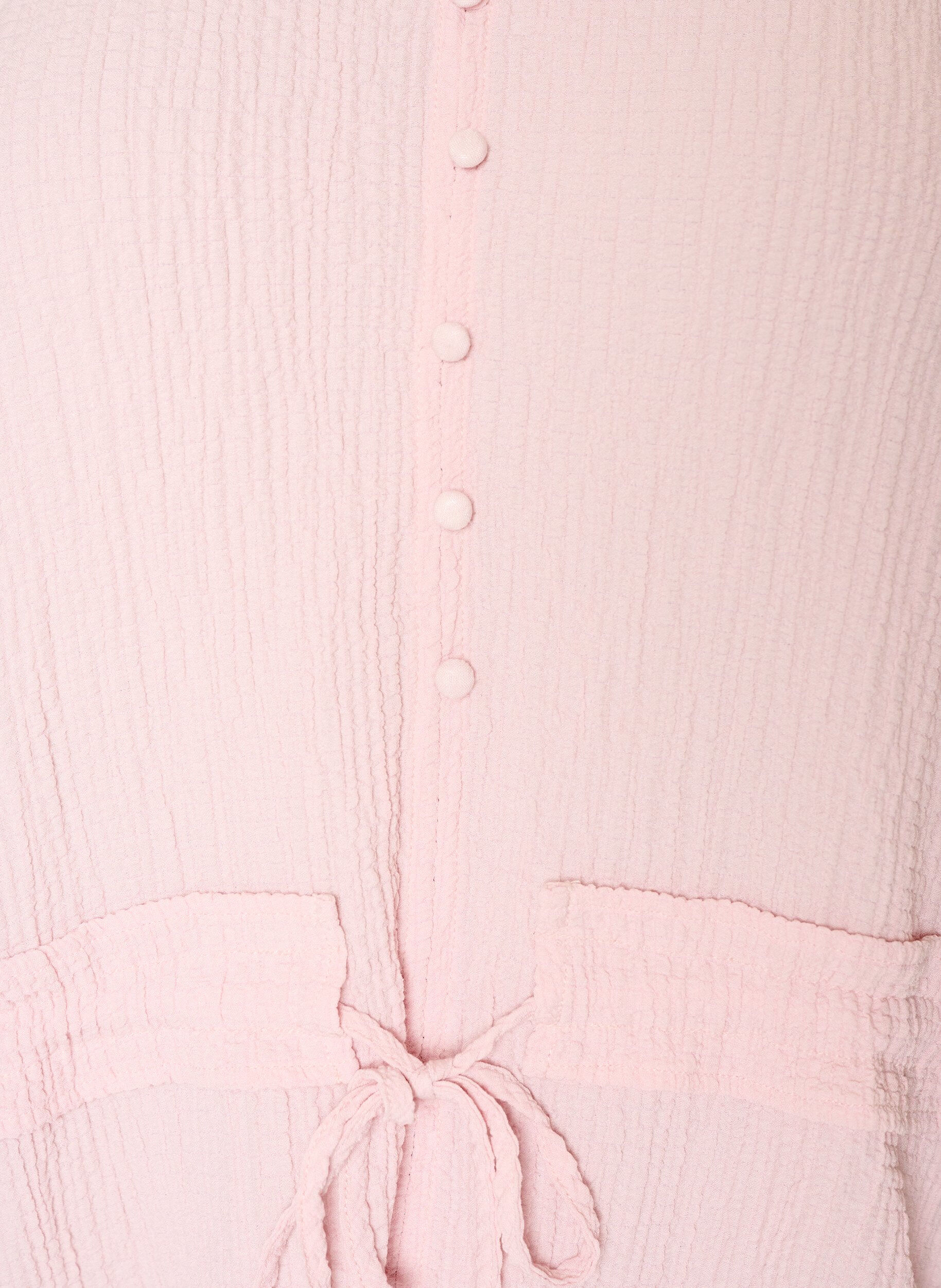 ZizziBluse med struktur og bindeb&aring;nd i taljen, Lyser&oslash;d, Packshot image number 2