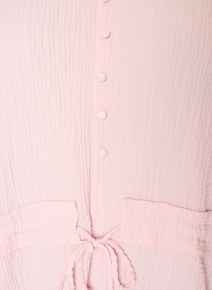 Bluse med struktur og bindeb&aring;nd i taljen, Lyser&oslash;d, Packshot image number 2