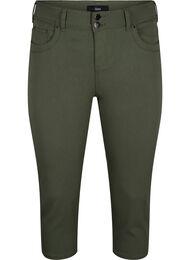 Tætsiddende capribukser i viskosemix, Thyme