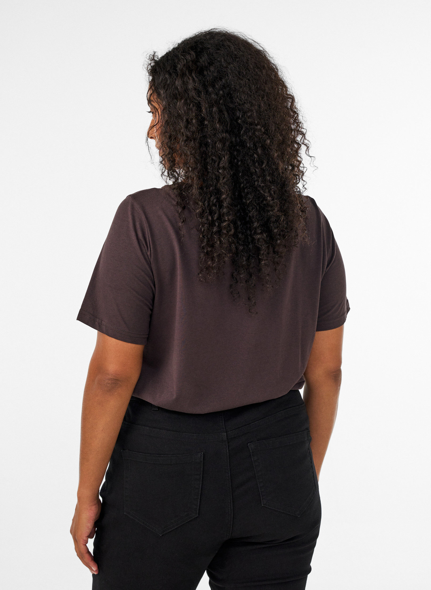 ZizziT-shirt med motiv, Brun, Model image number 2