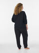 Sweatcardigan med h&oslash;j krave og lynl&aring;s, Sort, Model image number 2