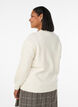 Strikbluse med påsyede snoredetaljer, Beige, Model image number 2