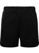 Ensfarvede sweatshorts med lommer, Black, Packshot image number 0
