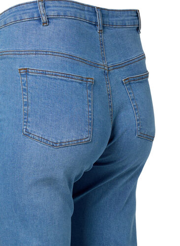 Højtaljede Gemma jeans med regular fit, Light blue, Packshot image number 3