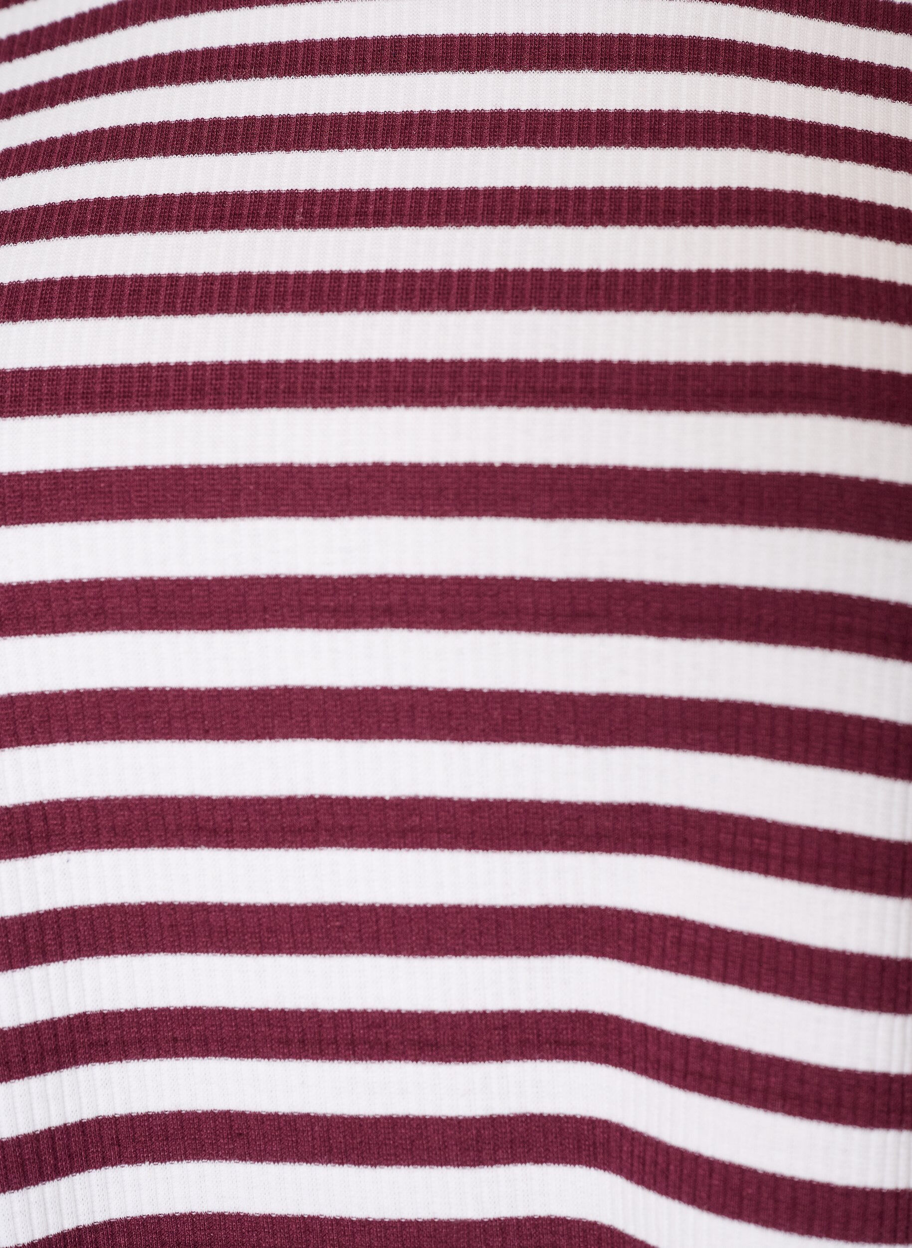ZizziLang&aelig;rmet natbluse i rib jersey med striber, R&oslash;d, Packshot image number 2