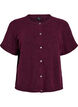 Strik cardigan med korte &aelig;rmer, M&oslash;rk Bordeaux, Packshot image number 0