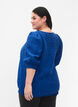 Smock bluse med lyocell (TENCEL™), Strong Blue, Model image number 1