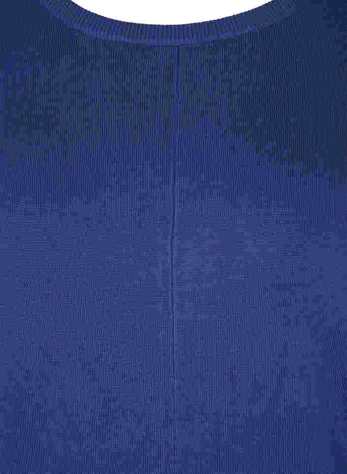 Strikket tunika i viskoseblanding, Deep Cobalt, Packshot image number 2