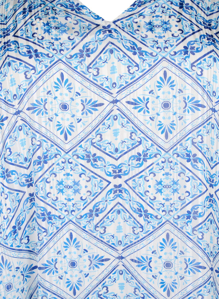 Printet kjole med v-hals og 3/4 ærmer, Birch Graphic AOP, Packshot image number 2