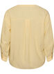 Bluse i h&oslash;r og viskose med V-udsk&aelig;ring, Gul, Packshot image number 1