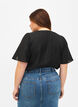 Lyocell skjortebluse med tekstur, Black, Model image number 1