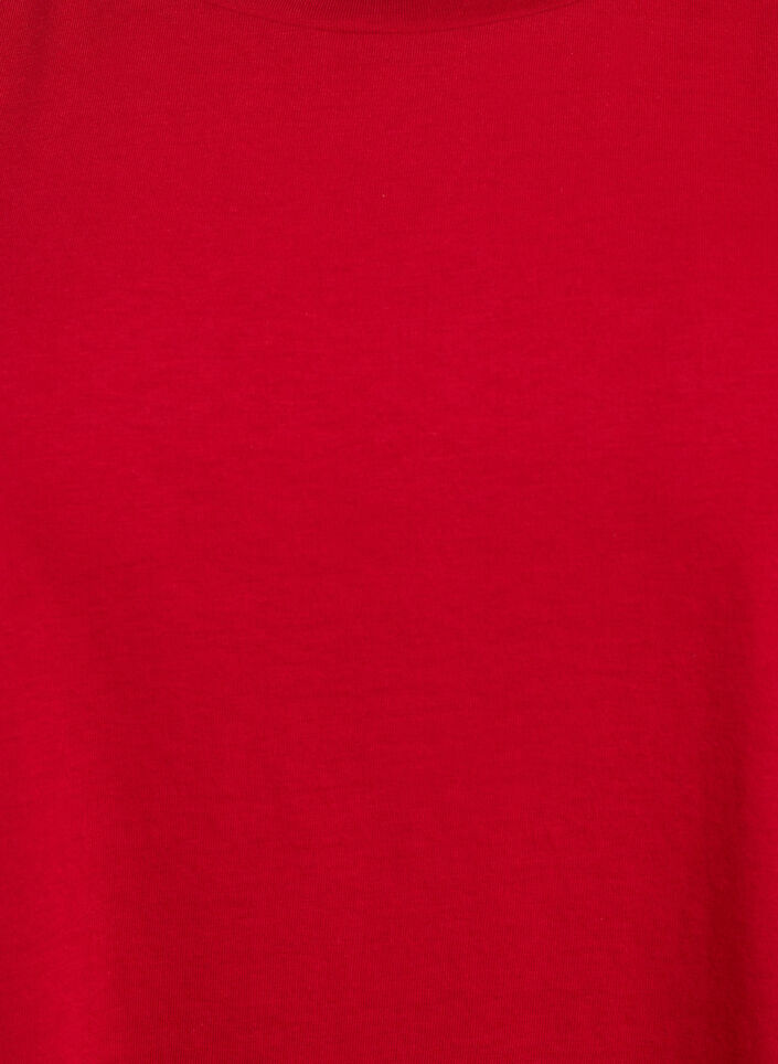 Kort&aelig;rmet t-shirt i bomuldsblanding, R&oslash;d, Packshot image number 2