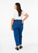 Cropped Vera jeans med straight fit, Blue Denim, Model image number 1