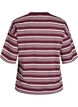 Boxy T-shirt med stribet m&oslash;nster, R&oslash;d, Packshot image number 1