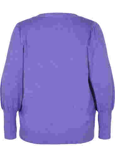 Strikket cardigan med knaplukning, Purple Opulence Mel., Packshot image number 1