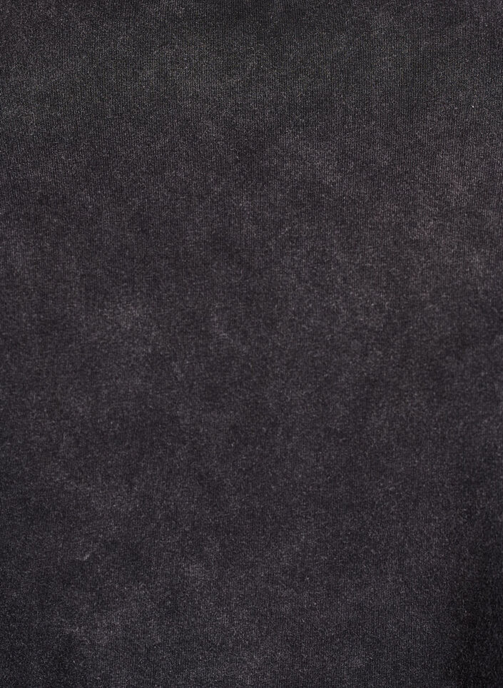 Sporty t-shirt i bomuld med washed effekt, Sort, Packshot image number 2