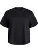 Boxy t-shirt i bomuld, Sort, Packshot image number 0