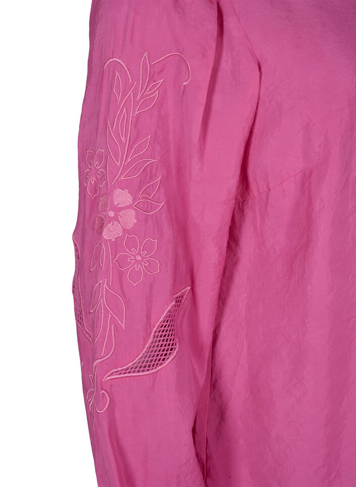 Bluse i TENCEL™ Modal med broderidetaljer, Phlox Pink, Packshot image number 3
