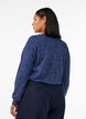 Jerseybluse med V-hals og lange &aelig;rmer, Bl&aring;, Model image number 2