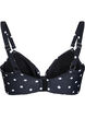 Bikini bh med b&oslash;jle og m&oslash;nster, Sort, Packshot image number 1