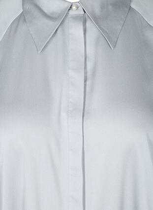 Skjorte med ballonærmer og krave, Light Grey, Packshot image number 2
