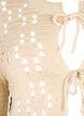 Strikcardigan med bindebånd og hulmønster, Birch, Packshot image number 2
