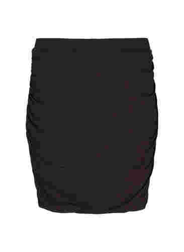 Tætsiddende nederdel i viskose, Black, Packshot image number 1