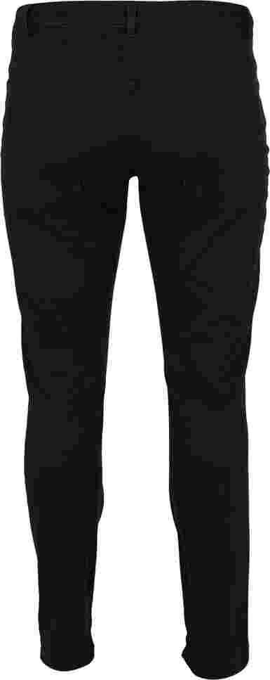 Slim fit Emily jeans med normal talje, Black, Packshot image number 1