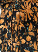 Blomstret bluse i bomuld med bindeb&aring;nd, Orange, Packshot image number 3