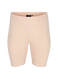 Ensfarvede basis cykelshorts, Beige