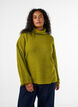Strikbluse med rullekrave, Gr&oslash;n, Model image number 0