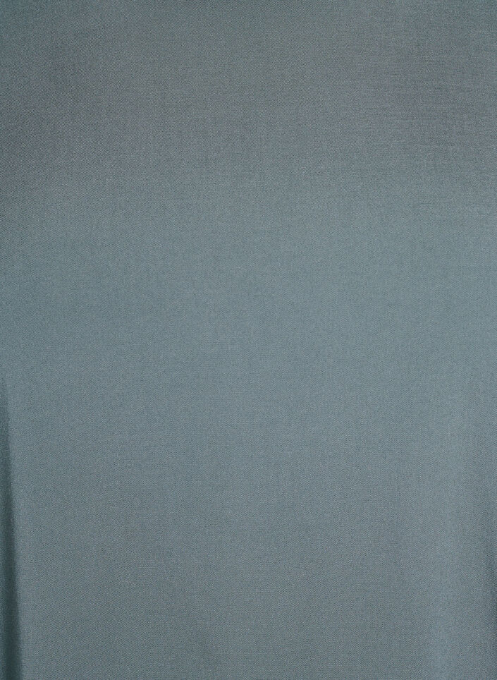 Kort&aelig;rmet v&aelig;vet bluse med rund hals, Gr&oslash;n, Packshot image number 2