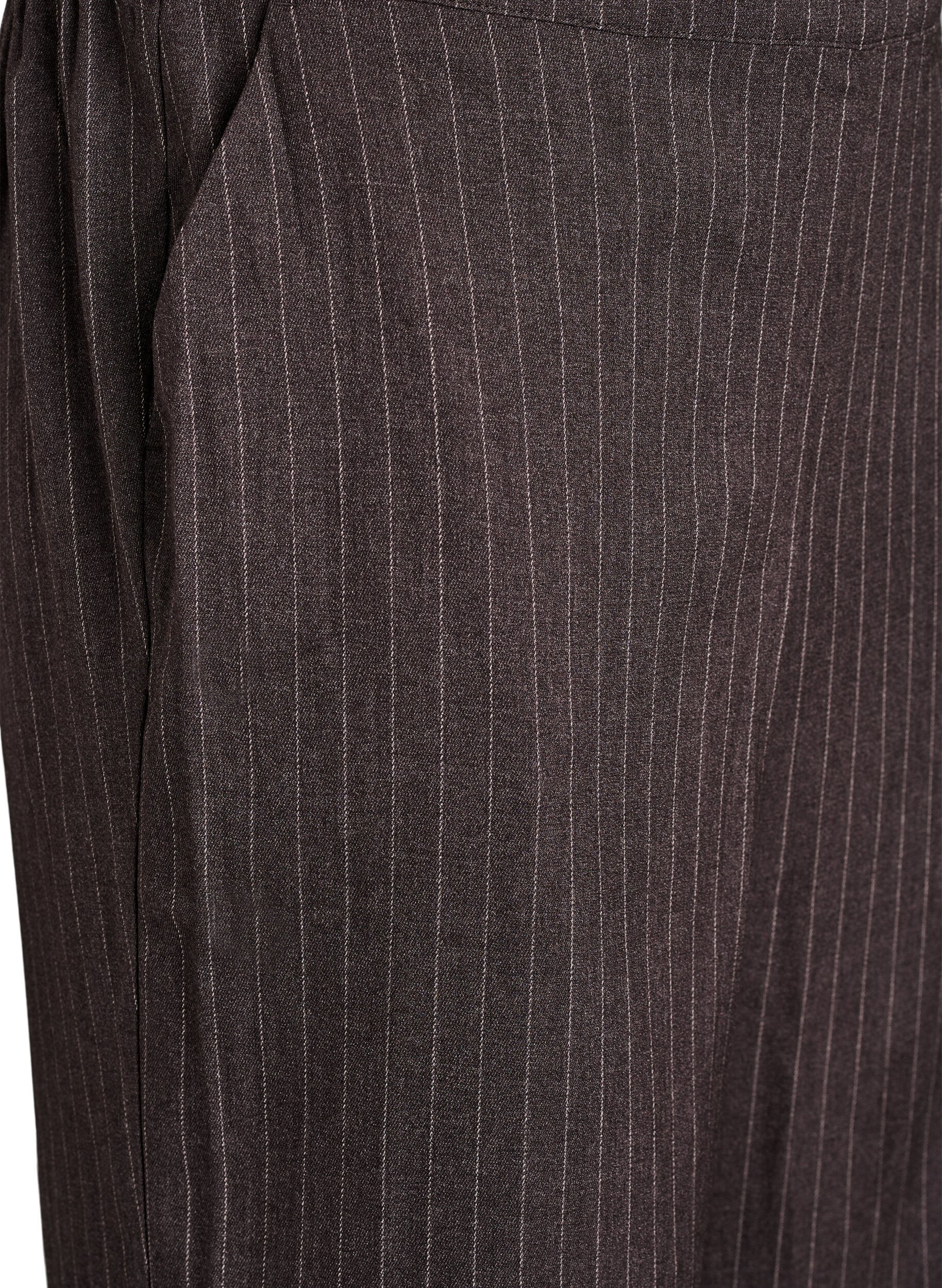 Zizzi Bukser med vide ben og h&oslash;j talje, Brun, Packshot image number 2