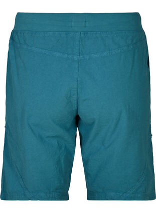Løse shorts i bomuld, Storm Blue, Packshot image number 1